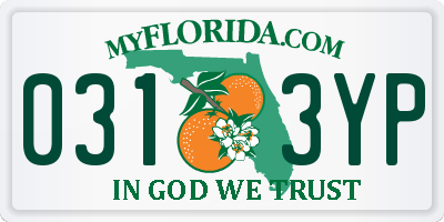 FL license plate 0313YP