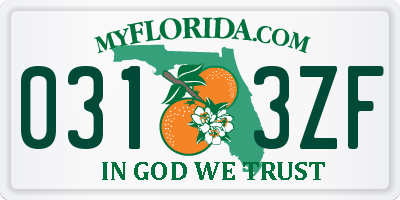 FL license plate 0313ZF