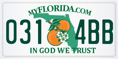 FL license plate 0314BB