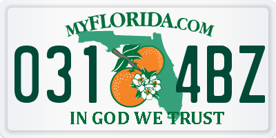 FL license plate 0314BZ