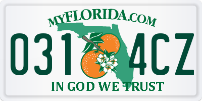 FL license plate 0314CZ