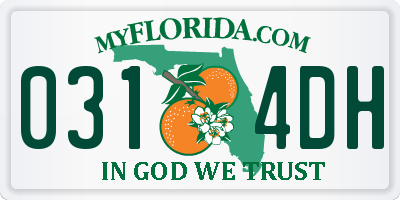 FL license plate 0314DH