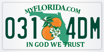 FL license plate 0314DM