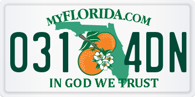 FL license plate 0314DN