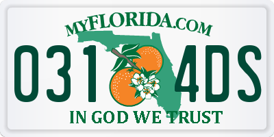 FL license plate 0314DS