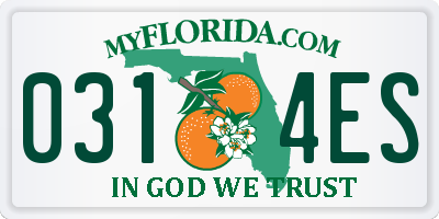 FL license plate 0314ES