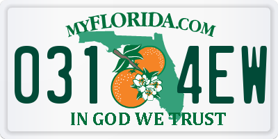 FL license plate 0314EW