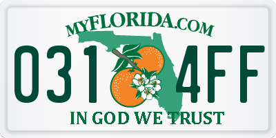 FL license plate 0314FF