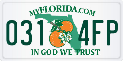 FL license plate 0314FP