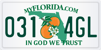 FL license plate 0314GL