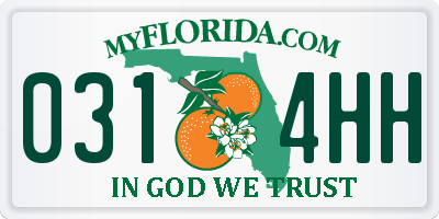 FL license plate 0314HH