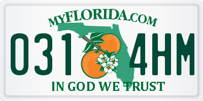 FL license plate 0314HM