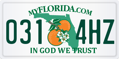 FL license plate 0314HZ