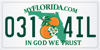 FL license plate 0314IL
