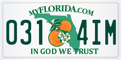FL license plate 0314IM