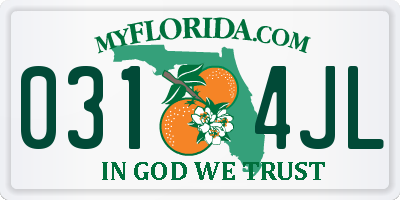 FL license plate 0314JL