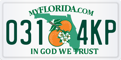 FL license plate 0314KP