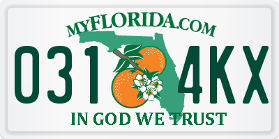 FL license plate 0314KX