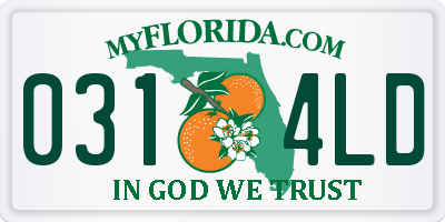 FL license plate 0314LD