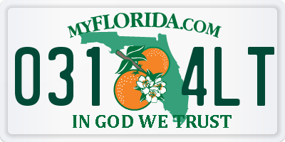 FL license plate 0314LT
