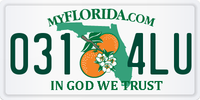 FL license plate 0314LU