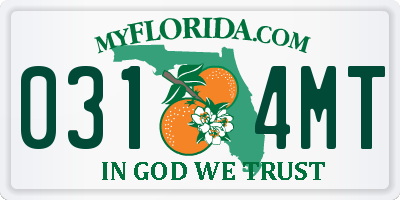 FL license plate 0314MT