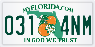 FL license plate 0314NM