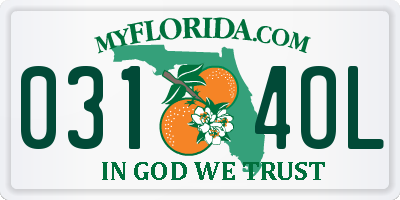 FL license plate 0314OL