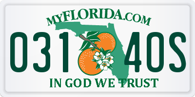 FL license plate 0314OS
