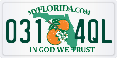FL license plate 0314QL