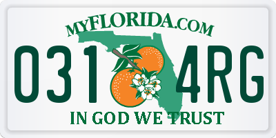 FL license plate 0314RG