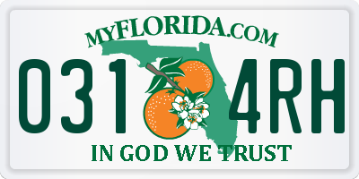 FL license plate 0314RH
