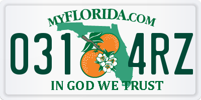 FL license plate 0314RZ