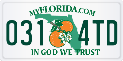 FL license plate 0314TD