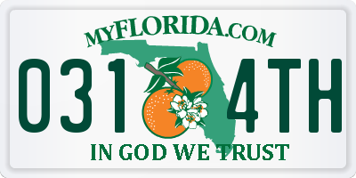 FL license plate 0314TH