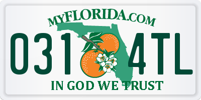 FL license plate 0314TL