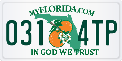 FL license plate 0314TP
