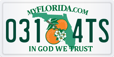 FL license plate 0314TS
