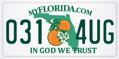 FL license plate 0314UG