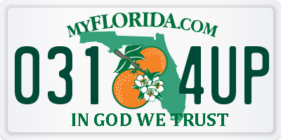 FL license plate 0314UP