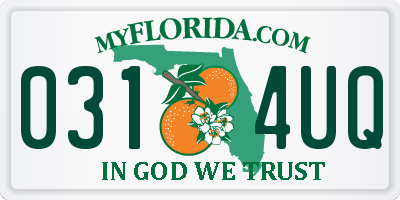 FL license plate 0314UQ