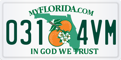 FL license plate 0314VM