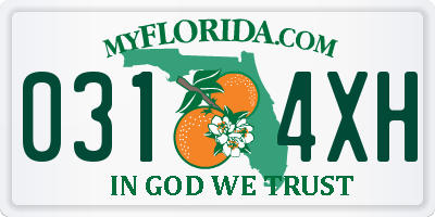 FL license plate 0314XH