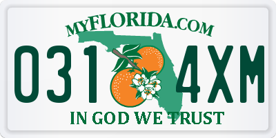 FL license plate 0314XM