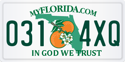 FL license plate 0314XQ