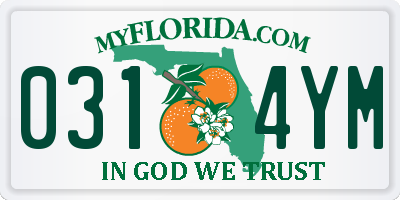 FL license plate 0314YM