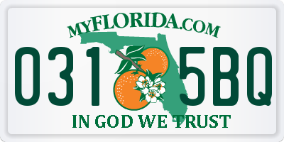 FL license plate 0315BQ