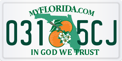 FL license plate 0315CJ