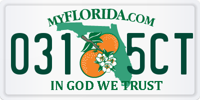 FL license plate 0315CT