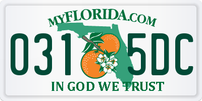FL license plate 0315DC